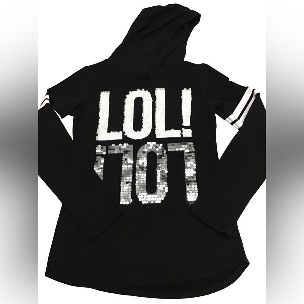 Justice Hooded LOL! Pullover Top